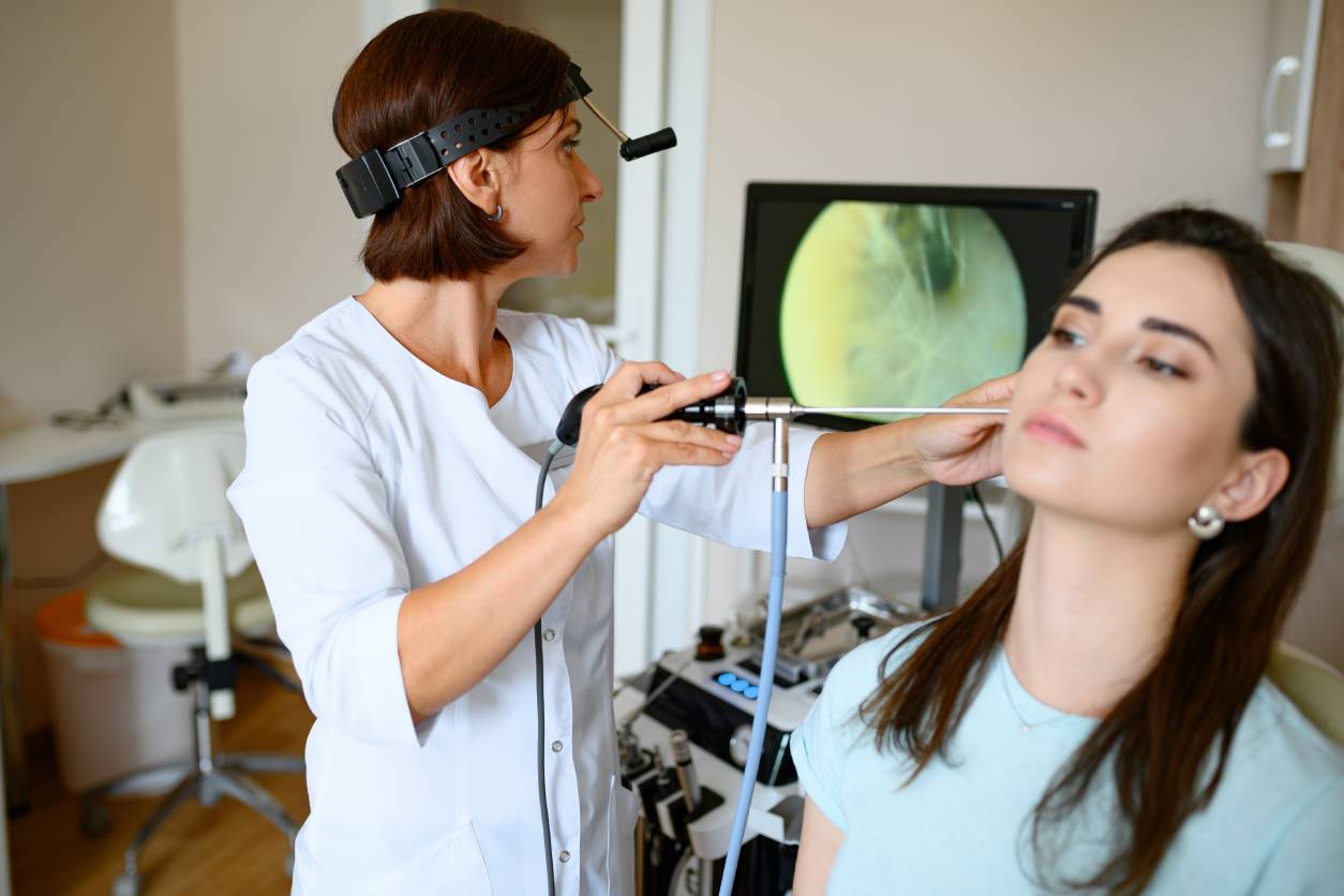 Sialendoscopy endoscope illustration